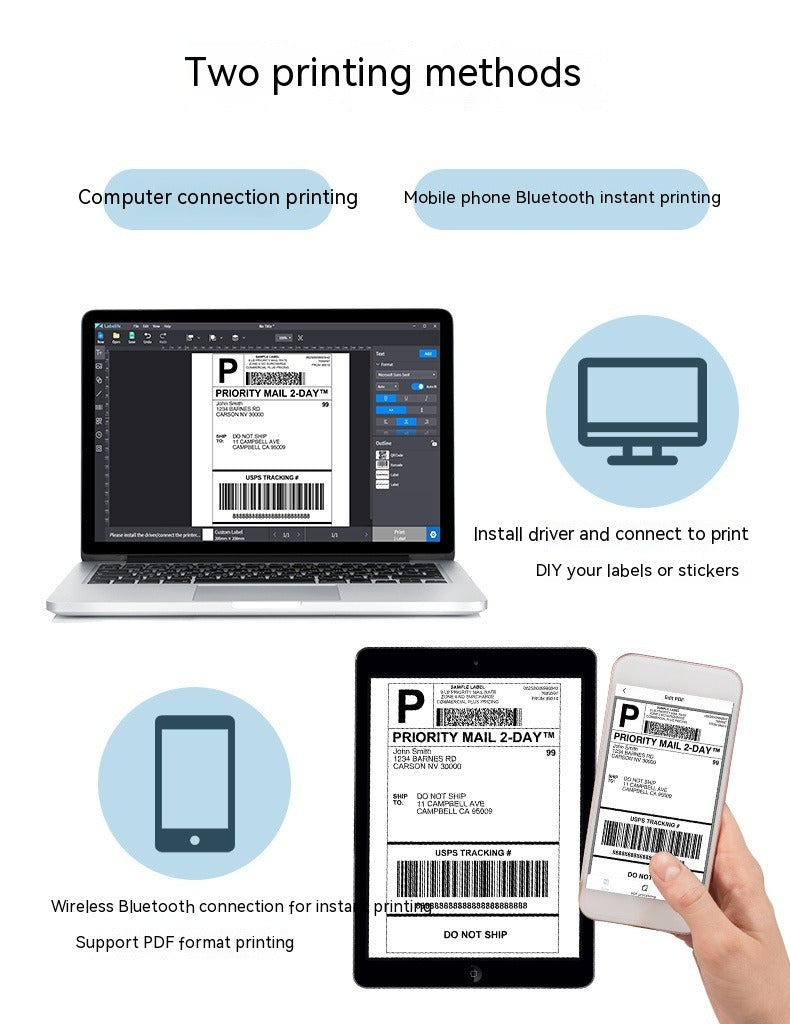 Phomemo PM241-BT Bluetooth Label Printer