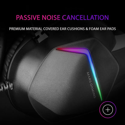 Gaming Earpiece with Microphone Mars Gaming MH122 Black
