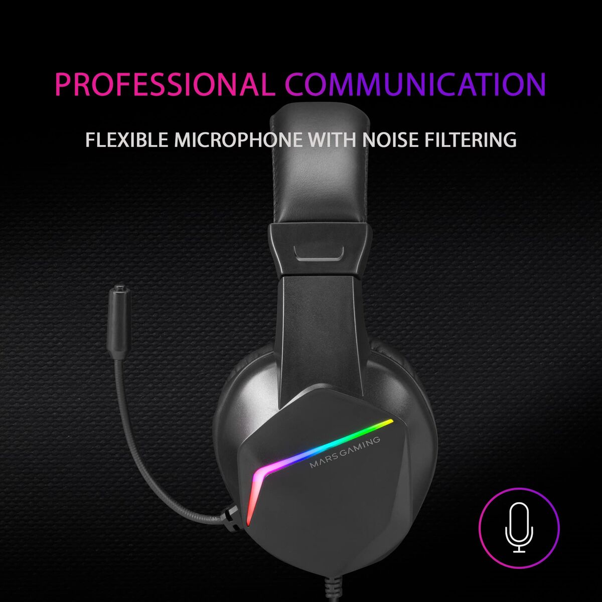 Gaming Earpiece with Microphone Mars Gaming MH122 Black