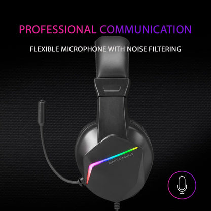 Gaming Earpiece with Microphone Mars Gaming MH122 Black